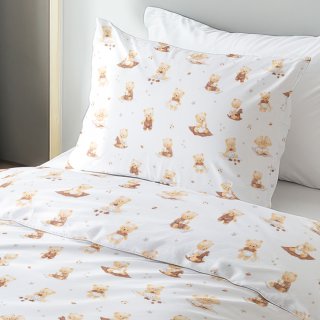 Dětské bavlněné ložní povlečení Sandra SA-732 Medvědí miminka na bílém - detail 1 - Biante.cz Dětské bavlněné ložní povlečení Sandra SA-732 Medvědí miminka na bílém - detail 1 - Biante.cz