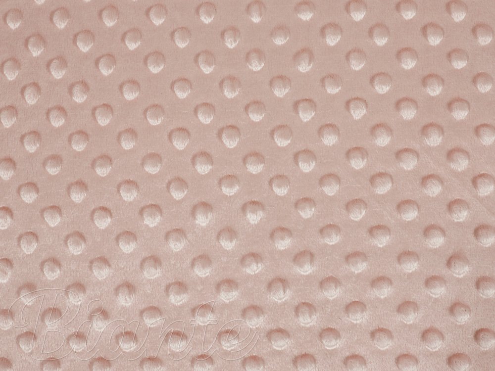 Dětská látka Minky 3D puntíky MKP-024 Tmavě béžová - šířka 150 cm - detail 6 - Biante.cz
