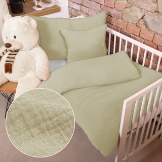 Detské mušelínové posteľné obliečky do postieľky Nature MSN-070 Svetlé pieskovo béžové - Biante.sk