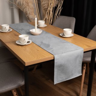 Běhoun na stůl/imitace broušené kůže Alcantara ALC-020 Světlý béžovošedý - detail 1 - Biante.cz
