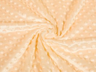 Dětská látka Minky 3D puntíky MKP-006 Světle meruňková - šířka 150 cm - detail 1 - Biante.cz