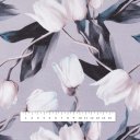 Dekoračná látka PML-034 Biele tulipány na sivom - šírka 150 cm - detail 4 - Biante.sk