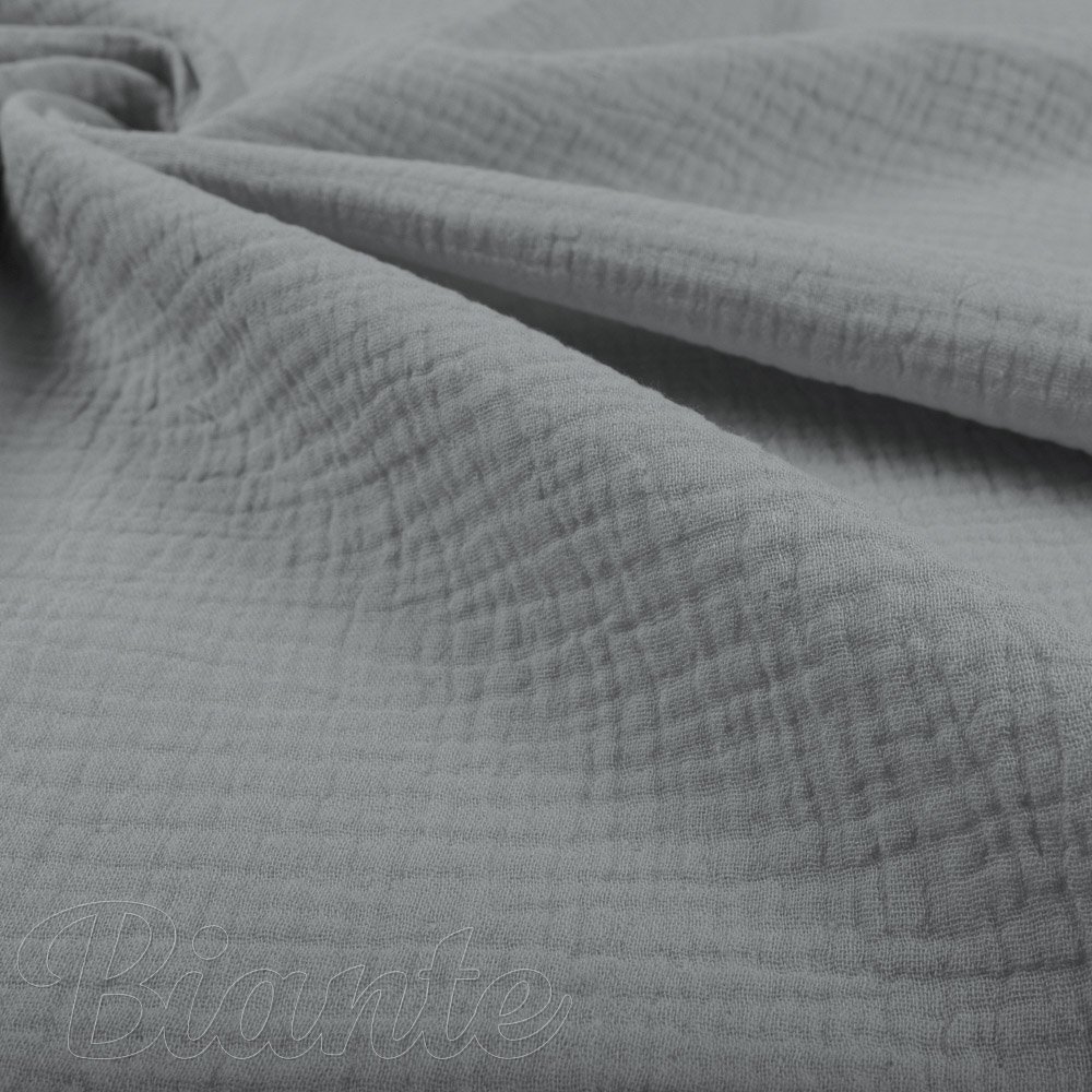 Mušelín dvojitá gázovina MSN-062 Šedá - metráž šířka 140 cm - detail 6 - Biante.cz