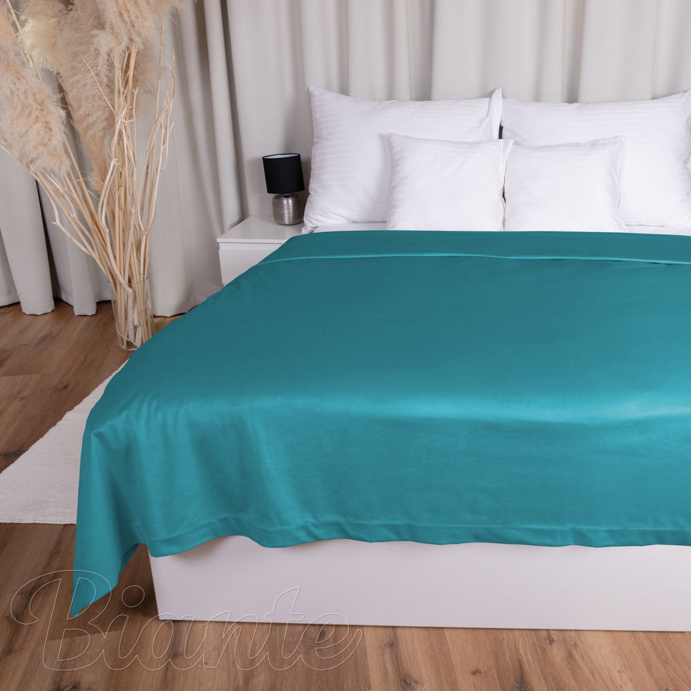 Sametový přehoz na postel Velvet Premium SVP-035 Tyrkysově modrý - Biante.cz