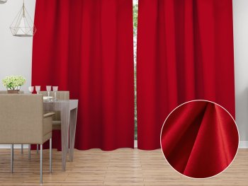 Sametový závěs na míru Velvet Premium SVP-051 Sytě červený - Biante.cz Sametový závěs na míru Velvet Premium SVP-051 Sytě červený - Biante.cz