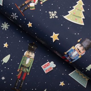 Vánoční PVC ubrus Vánoční Louskáček na tmavě modrém PV-198 - metráž š. 140 cm - Biante.cz Vánoční PVC ubrus Vánoční Louskáček na tmavě modrém PV-198 - metráž š. 140 cm - Biante.cz