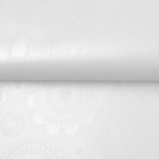 PVC obrus Vyrazené mandaly na krémovo bielom PV-201 - metráž š. 140 cm - detail 3 - Biante.sk