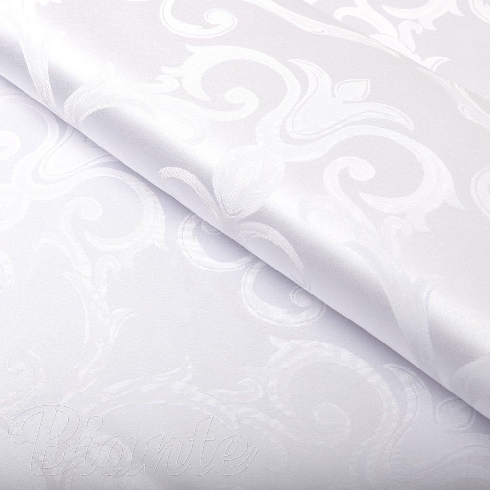 Dekorační látka Monako PM-125 Velký zámecký vzor bílý - šířka 320 cm - Biante.cz