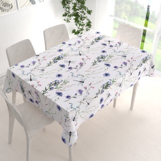 Bavlněný obdélníkový ubrus Sandra SA-429 Luční kvítí s vážkami - detail 1 - Biante.cz Bavlněný obdélníkový ubrus Sandra SA-429 Luční kvítí s vážkami - detail 1 - Biante.cz