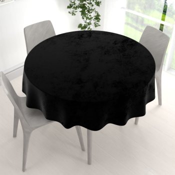 Sametový kulatý ubrus Velvet Premium SVP-041 Černý - detail 1 - Biante.cz