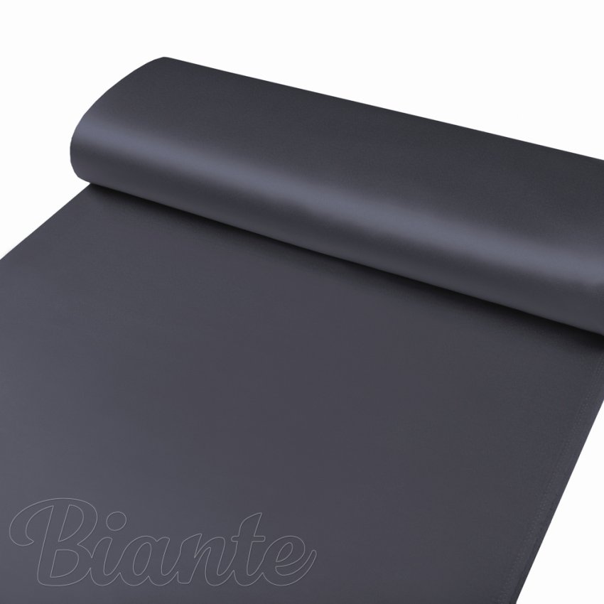 Látka polyesterový satén LUX-056 Antracitově šedá - šířka 150 cm - detail 3 - Biante.cz