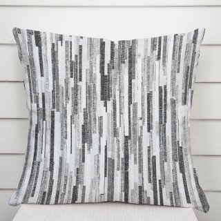 Dekorační povlak na polštář Leona LN-175 Šedo-černé proužky - Biante.cz