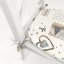 Oblý podsedák Porto PRT-014 Hnědo-šedá srdíčka na krémovém - 39x37x3 cm - detail 1 - Biante.cz