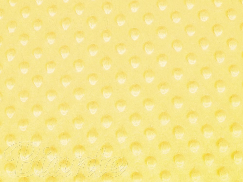 Dětská látka Minky 3D puntíky MKP-021 Citronově žlutá - šířka 150 cm - detail 6 - Biante.cz