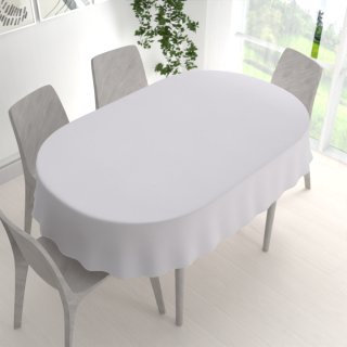 Dekorační oválný ubrus BKS-408 Studená světle šedá - detail 1 - Biante.cz