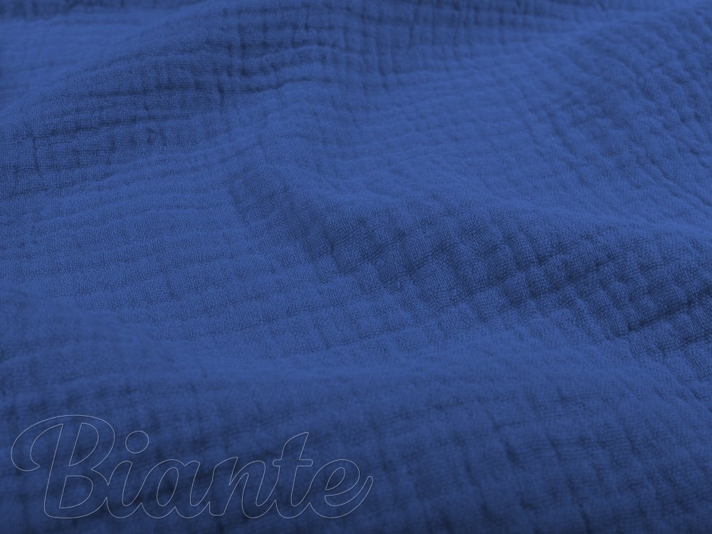 Mušelín dvojitá gázovina MSN-051 Modrá - metráž šířka 140 cm - detail 1 - Biante.cz