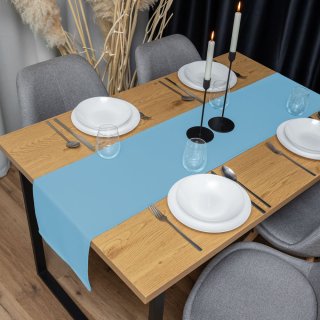 Dekorační běhoun na stůl Rongo RG-100 Světle modrý - detail 1 - Biante.cz