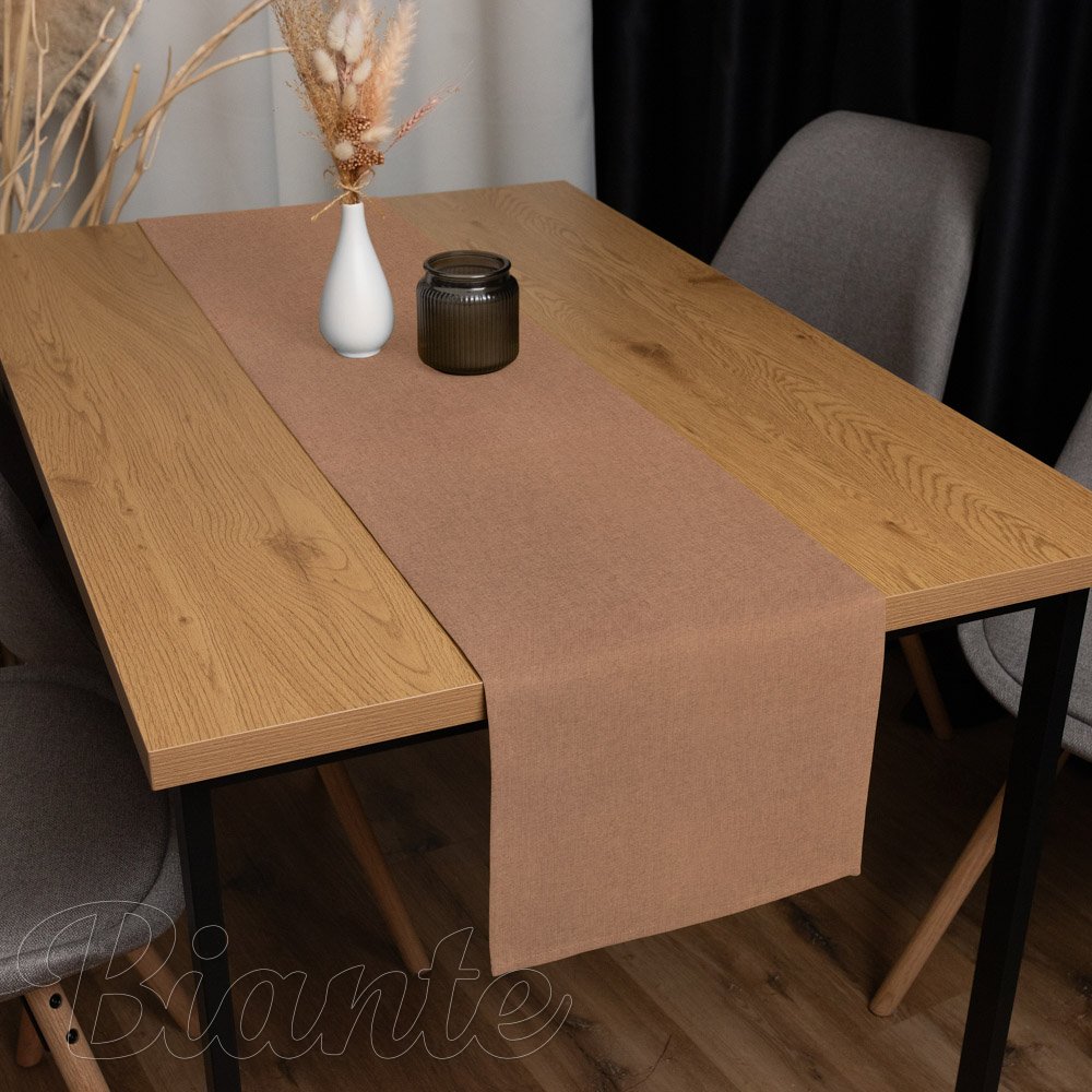 Dekoračný behúň na stôl BKW-203 Hnedé žíhanie - detail 1 - Biante.sk