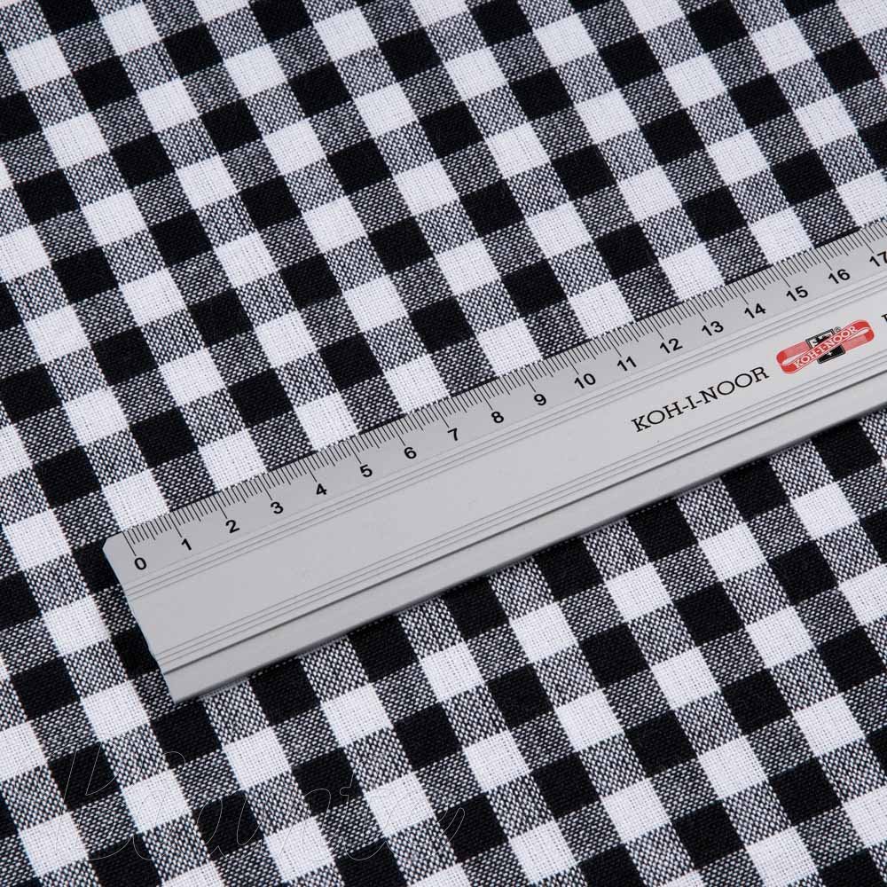 Bavlněná látka Olivia OL-015 Černo-bílá kostka malá - šířka 150 cm - detail 4 - Biante.cz