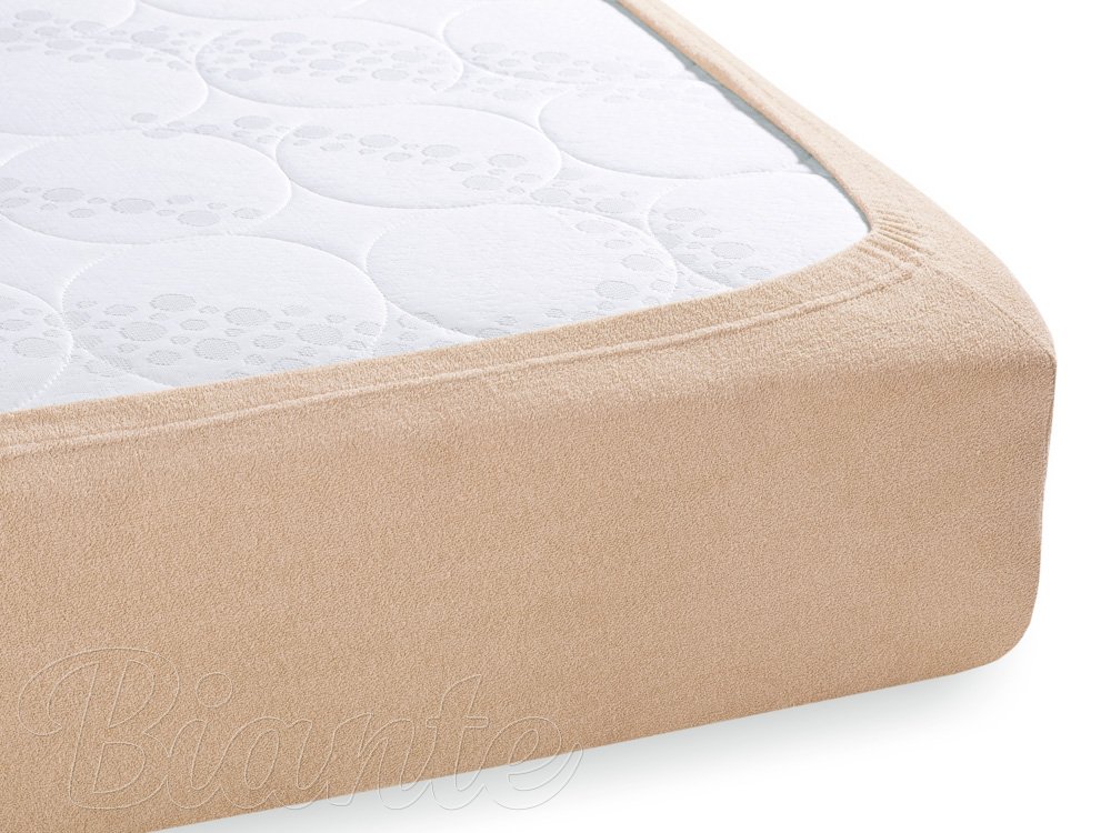Froté napínací prostěradlo na extra vysokou matraci FR-033 Béžové - detail 1 - Biante.cz Froté napínací prostěradlo na extra vysokou matraci FR-033 Béžové - detail 1 - Biante.cz