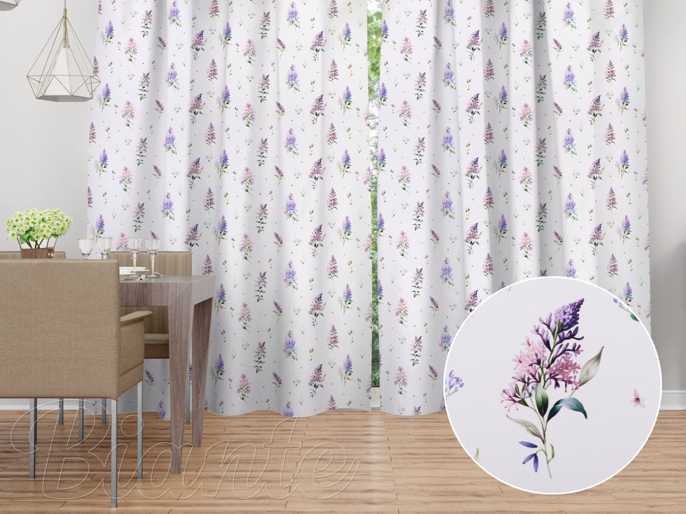 Dekorační závěs TF-105 Šeříky na bílém - Biante.cz