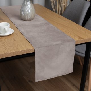 Sametový běhoun na stůl Velvet Premium SVP-015 Latte - Biante.cz Sametový běhoun na stůl Velvet Premium SVP-015 Latte - Biante.cz