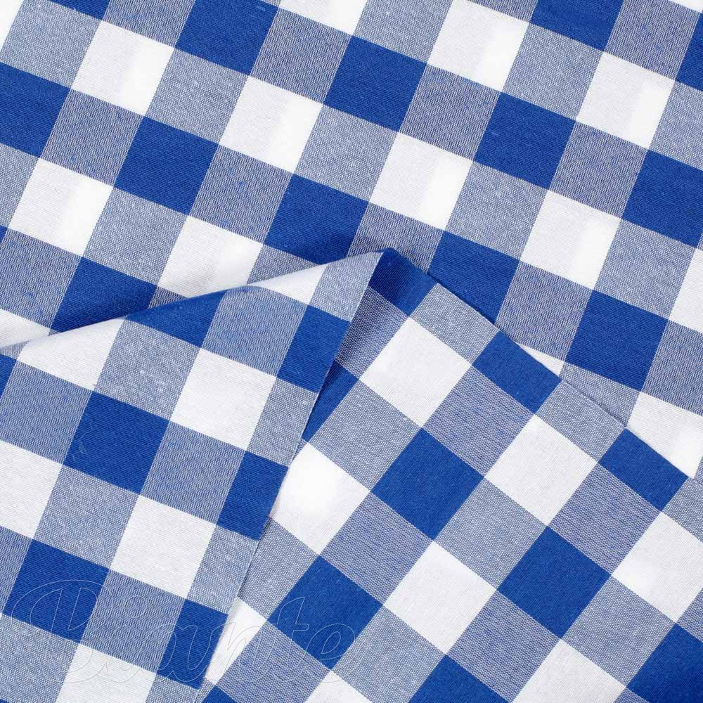 Dekorační látka Rebeka RE-007 Modro-bílá kostka velká - šířka 140 cm - detail 3 - Biante.cz