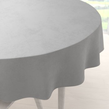 Sametový kulatý ubrus Velvet Premium SVP-039 Šedý - Biante.cz