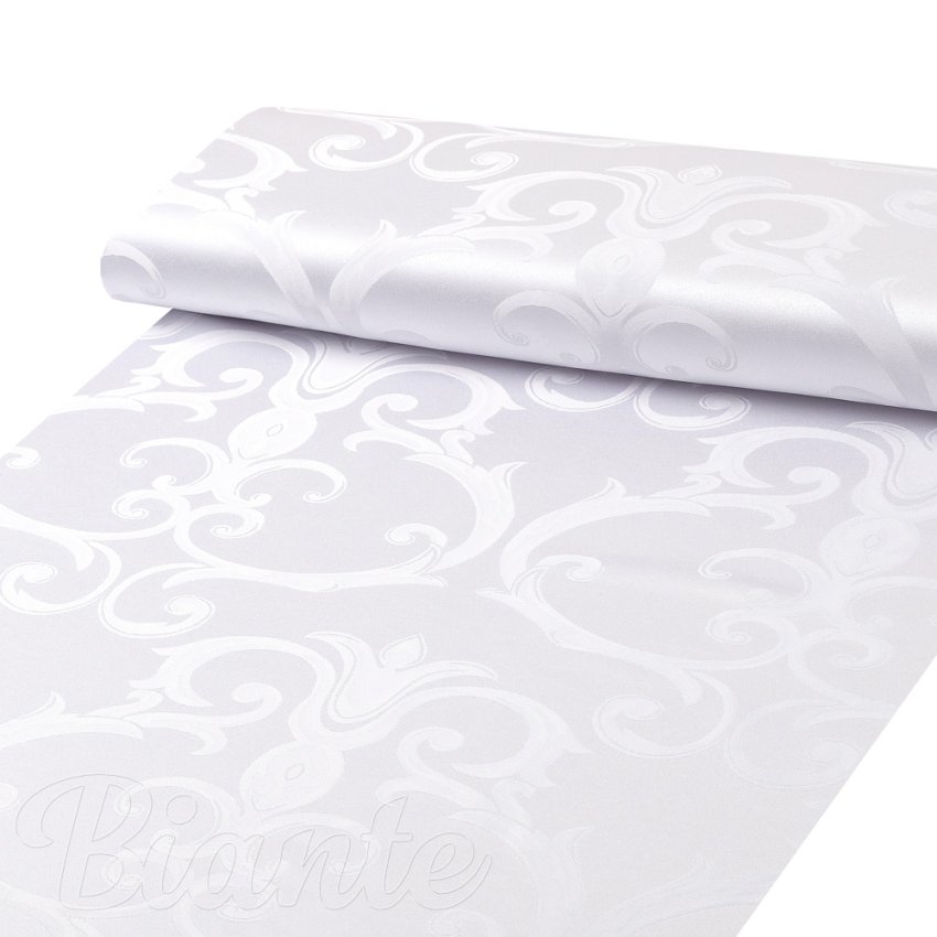 Dekorační látka Monako PM-125 Velký zámecký vzor bílý - šířka 320 cm - detail 4 - Biante.cz