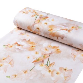 Teflonová látka na ubrusy TF-045 Orchideje na béžovém - šířka 150 cm - detail 1 - Biante.cz