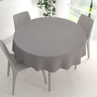 Velký dekorační kulatý ubrus BKR-503 Šedý režný - detail 1 - Biante.cz Velký dekorační kulatý ubrus BKR-503 Šedý režný - detail 1 - Biante.cz