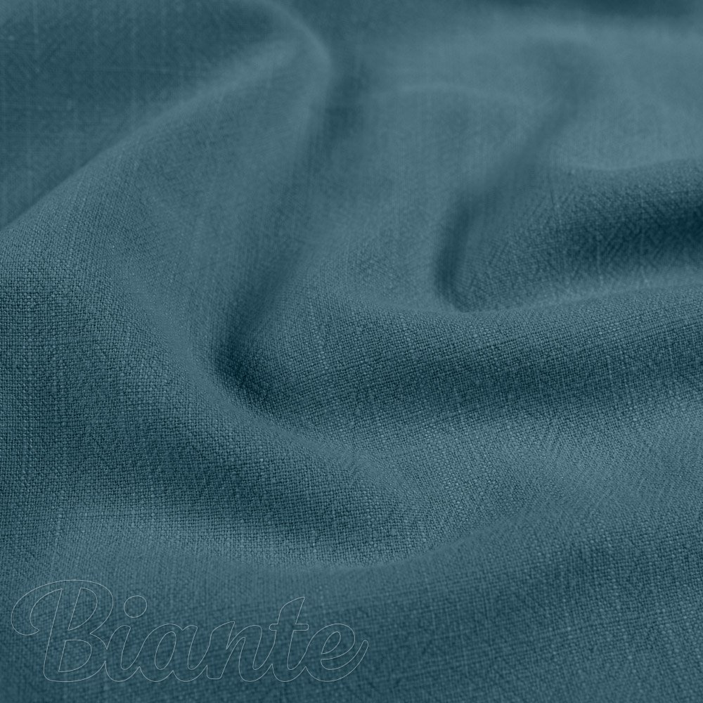 Ľanová látka LEN-024 Petrolejovo modrá - metráž šírka 140 cm - detail 4 - Biante.sk