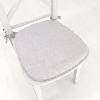 Oblý podsedák BKW-206 Svetlo sivobéžový žíhaný - 39x37x3 cm - Biante.sk Oblý podsedák BKW-206 Svetlo sivobéžový žíhaný - 39x37x3 cm - Biante.sk