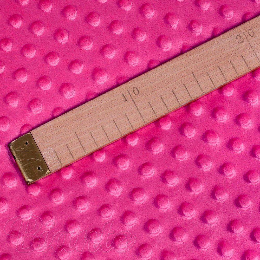 Dětská látka Minky 3D puntíky MKP-018 Purpurová - šířka 150 cm - detail 5 - Biante.cz