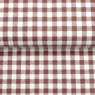 PVC obrus Hnedo-biela kocka 12x12 mm PV-108 - metráž š. 140 cm - detail 1 - Biante.sk PVC obrus Hnedo-biela kocka 12x12 mm PV-108 - metráž š. 140 cm - detail 1 - Biante.sk