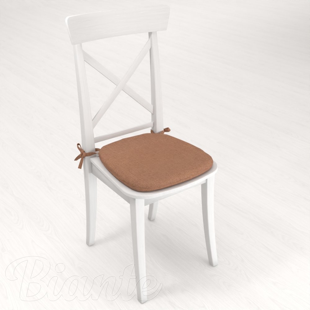 Oblý podsedák BKW-203 Hnědý žíhaný - 39x37x3 cm - detail 2 - Biante.cz