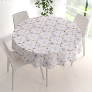 Dekorační kulatý ubrus PML-031 Designové geometrické obrazce na bílém - detial 1 - Biante.cz Dekorační kulatý ubrus PML-031 Designové geometrické obrazce na bílém - detial 1 - Biante.cz