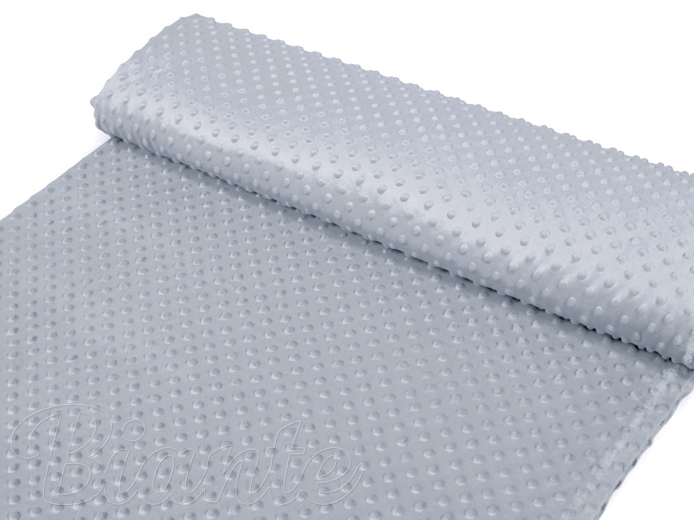 Dětská látka Minky 3D puntíky MKP-050 Stříbrnošedá - šířka 150 cm - detail 2 - Biante.cz Dětská látka Minky 3D puntíky MKP-050 Stříbrnošedá - šířka 150 cm - detail 2 - Biante.cz
