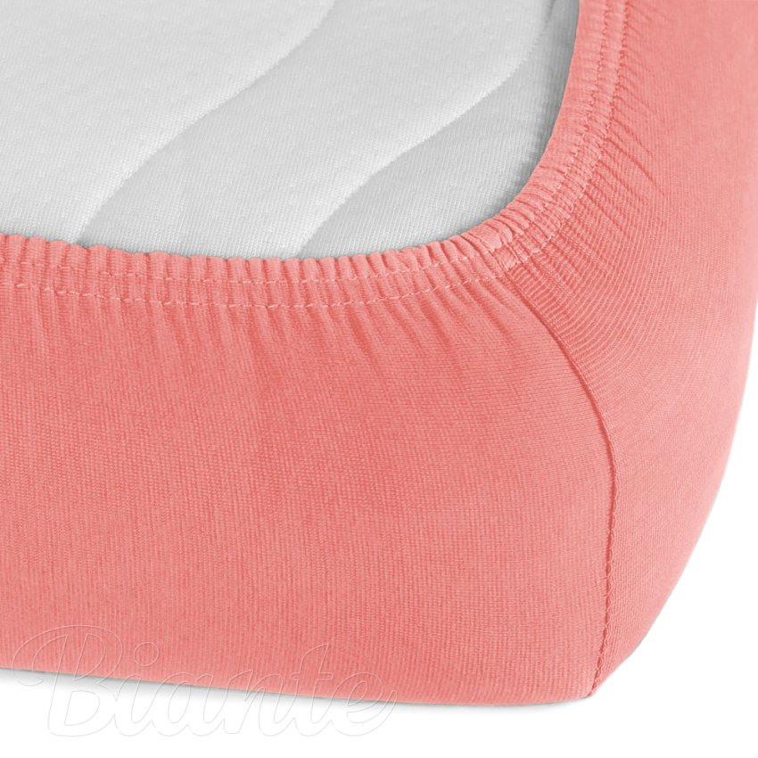 Jersey napínací prostěradlo JR-001 Korálové - detail 1 - Biante.cz