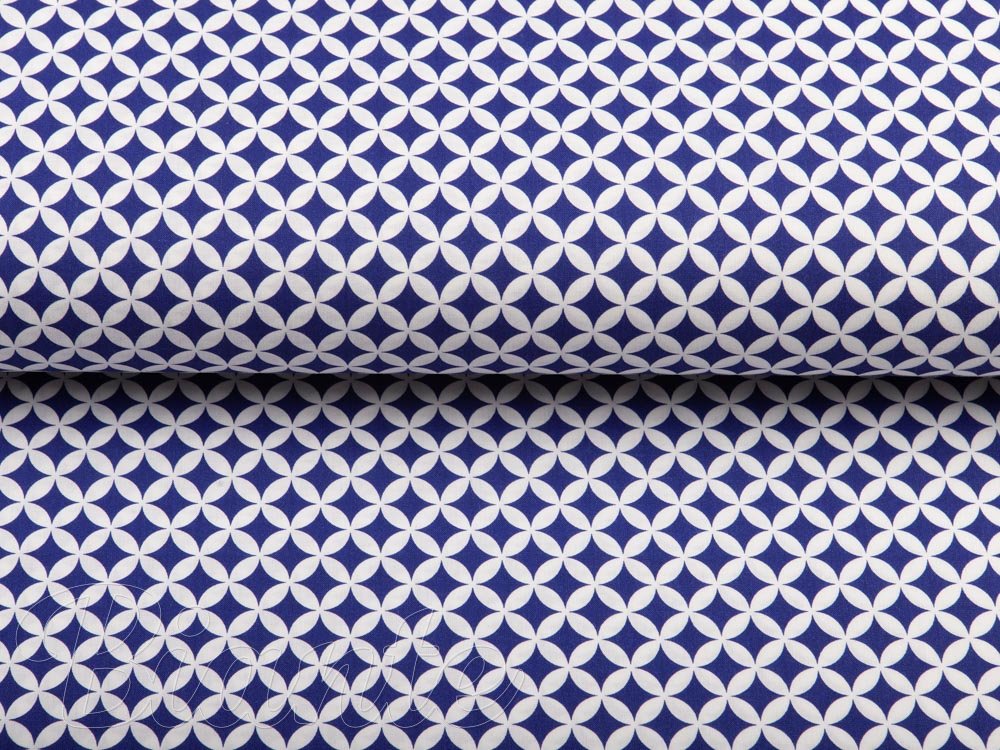 Bavlněná látka/plátno Sandra SA-241 Tmavě modré Maroko - šířka 160 cm - detail 4 - Biante.cz