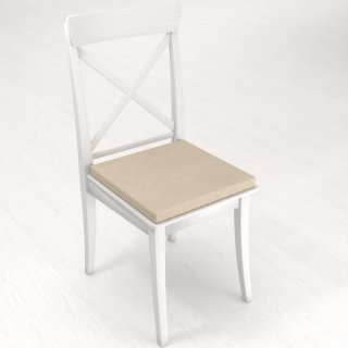 Štvorcový podsedák z imitácie brúsenej kože Alcantara ALC-007 Krémověo béžový - 38x38x3 cm - detail 1 - Biante.sk