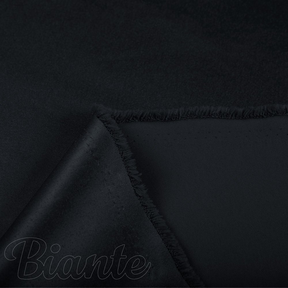 Látka polyesterový satén LUX-026 Černá - šířka 150 cm - detail 6 - Biante.cz