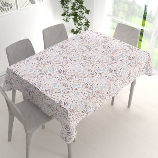 Veľký dekoračný obdĺžnikový obrus Leona LN-163 Jesenné vetvičky na bielom - detail 1 - Biante.sk Veľký dekoračný obdĺžnikový obrus Leona LN-163 Jesenné vetvičky na bielom - detail 1 - Biante.sk