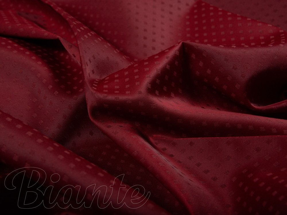 Dekorační látka PM-002 Drobné nopky - vínově červená - šířka 160 cm - detail 6 - Biante.cz