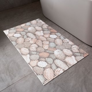 Kúpeľňová penová rohož / predložka PRO-019 Hnedočervené kamene - metráž šírka 65 cm - detail 1 - Biante.sk