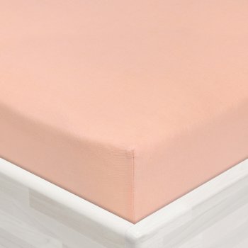 Jersey napínací prostěradlo JR-005 Světle broskvové - Biante.cz