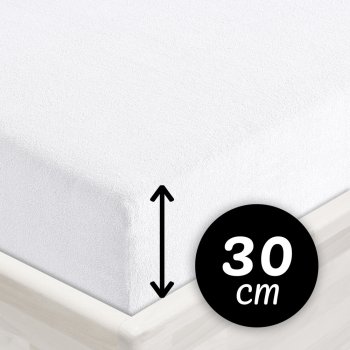 Froté napínací prostěradlo na vysokou matraci FR-031 Bílé - Biante.cz Froté napínací prostěradlo na vysokou matraci FR-031 Bílé - Biante.cz