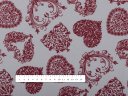 Dekorační látka PML-095 Vínová srdce na šedém - šířka 150 cm - detail 4 - Biante.cz