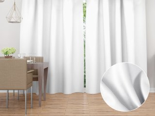 Dekoračný záves na mieru TF-132 Biely hladký bez vzoru - Biante.sk