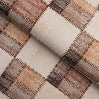 PVC obrus Hnedo-béžový zošívaný patchwork PV-144 - metráž š. 140 cm - Biante.sk PVC obrus Hnedo-béžový zošívaný patchwork PV-144 - metráž š. 140 cm - Biante.sk